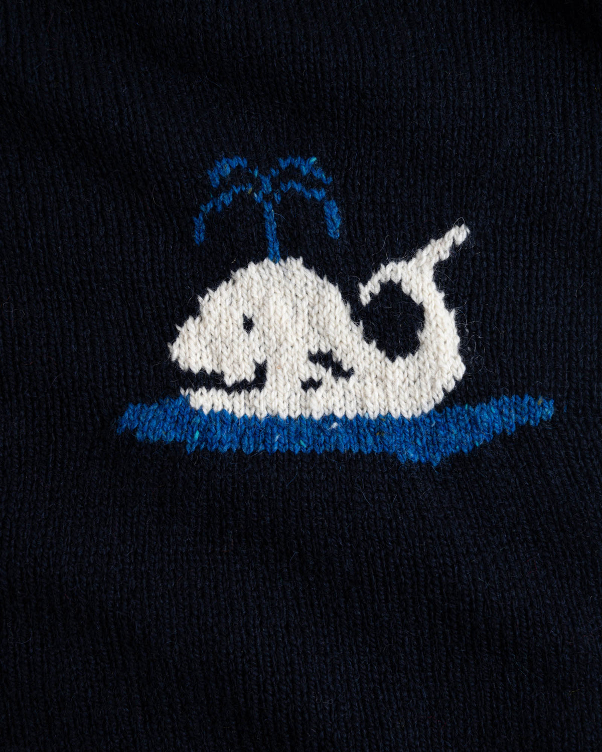 Floating Smiling Whale - Navy (Women)
