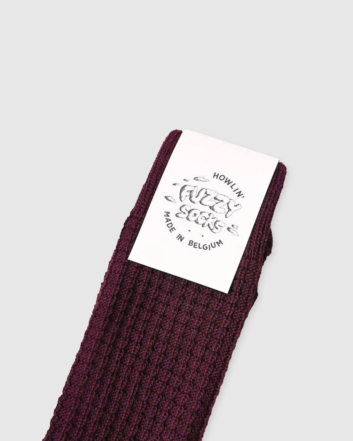 Fuzzy Waffle Socks - Bordeaux