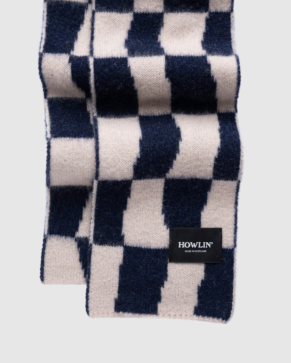 Mini Checkerboard Scarf - Oatmilk