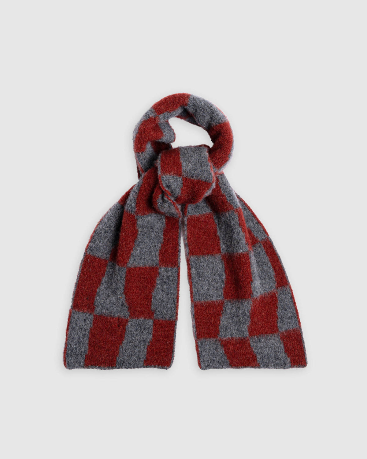 Mini Checkerboard Scarf - Rusty