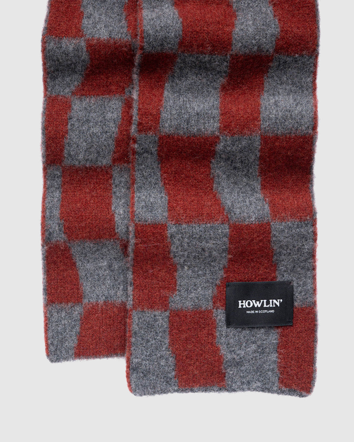 Mini Checkerboard Scarf - Rusty