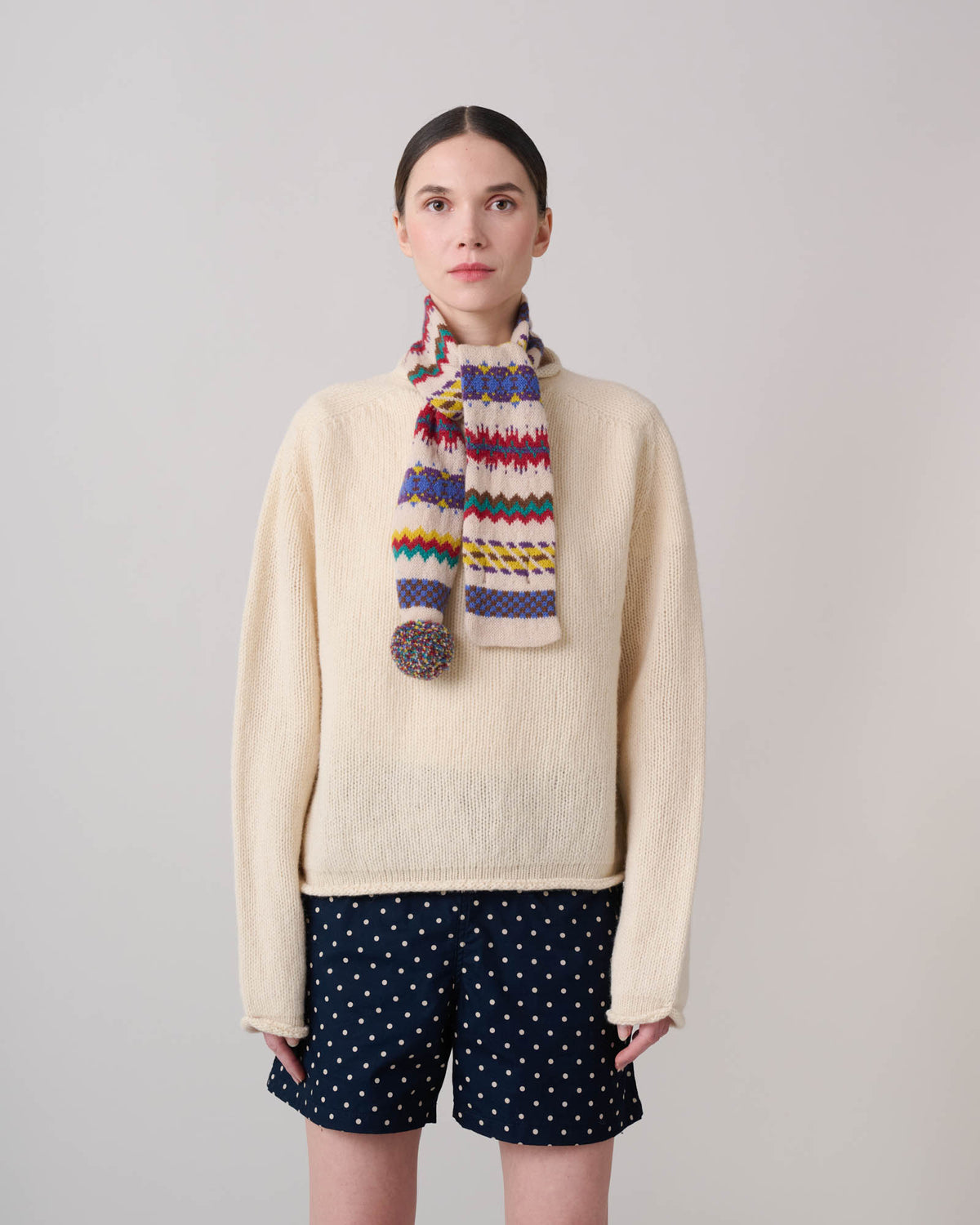 Small Woolen Wonder Scarf - Oatmilk