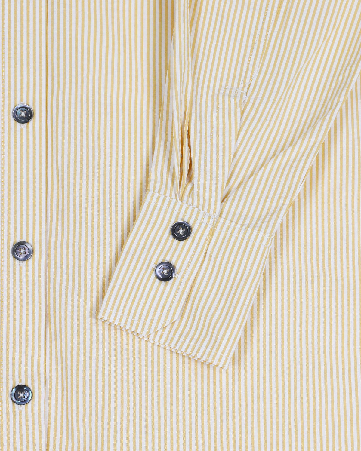 Big Lovely Shirt - Seersucker Stripes - Butter In The Sun (Women)