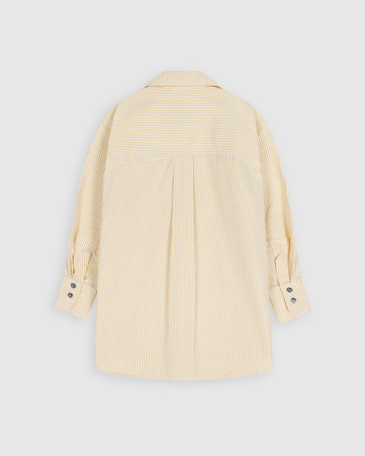 Big Lovely Shirt - Seersucker Stripes - Butter In The Sun (Women)
