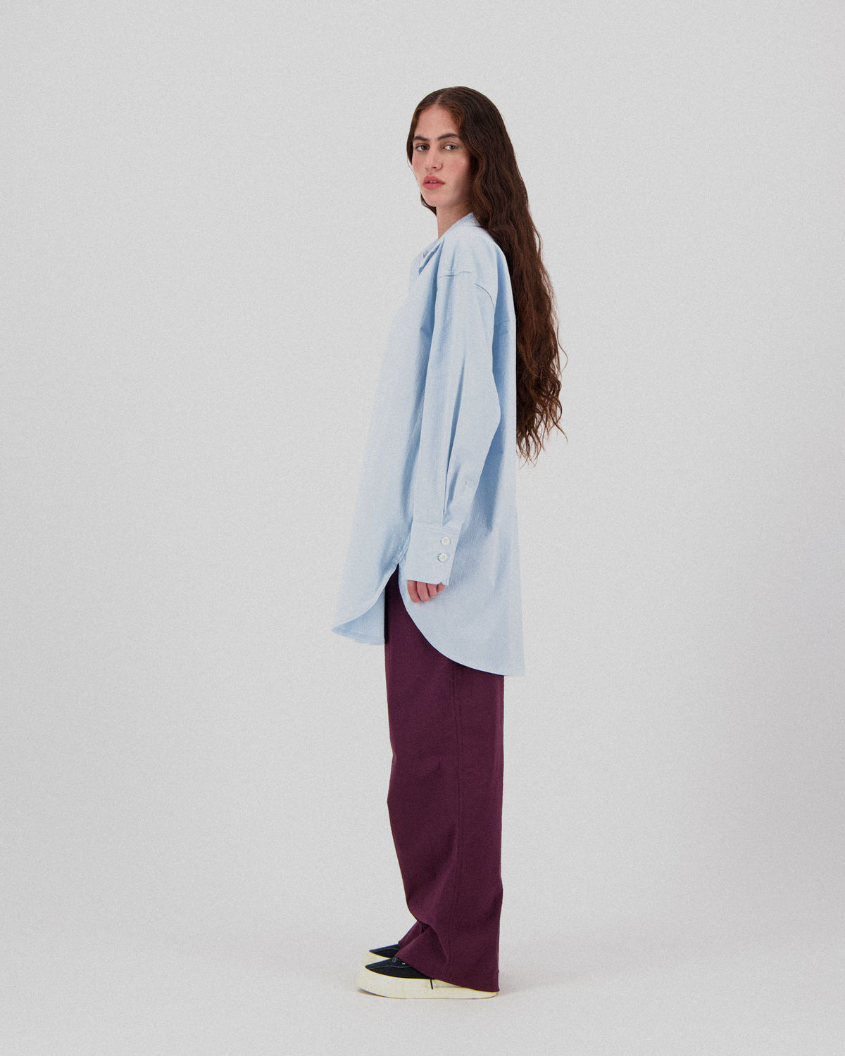 Big Lovely Shirt - Seersucker - Ice Blue (Women)