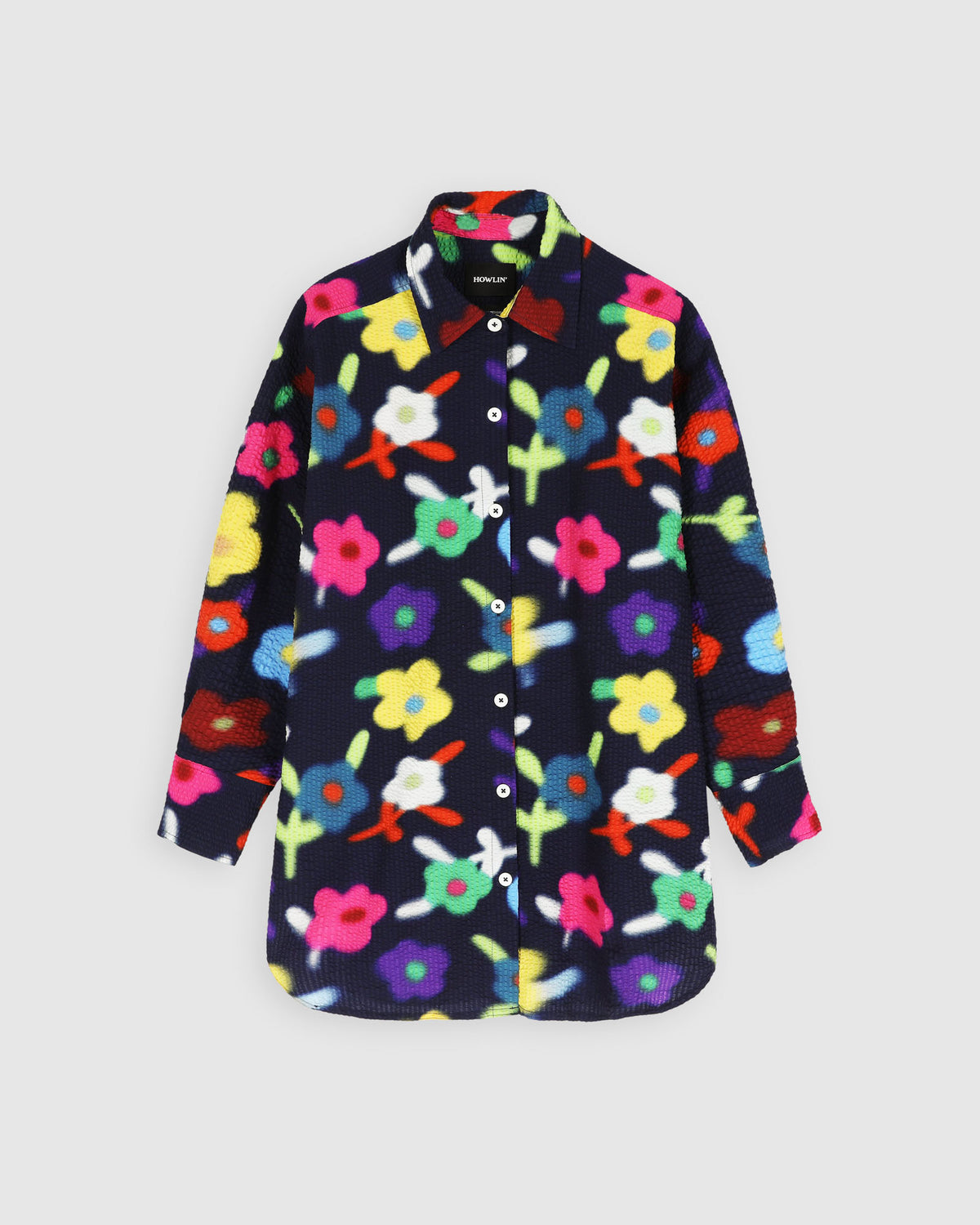 Big Lovely Shirt - Trippy Flowers - Space (Women)