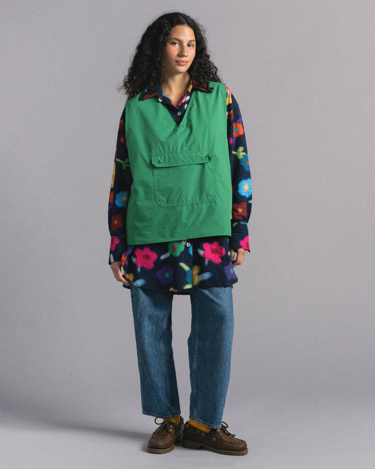 Big Lovely Shirt - Trippy Flowers - Space (Women)