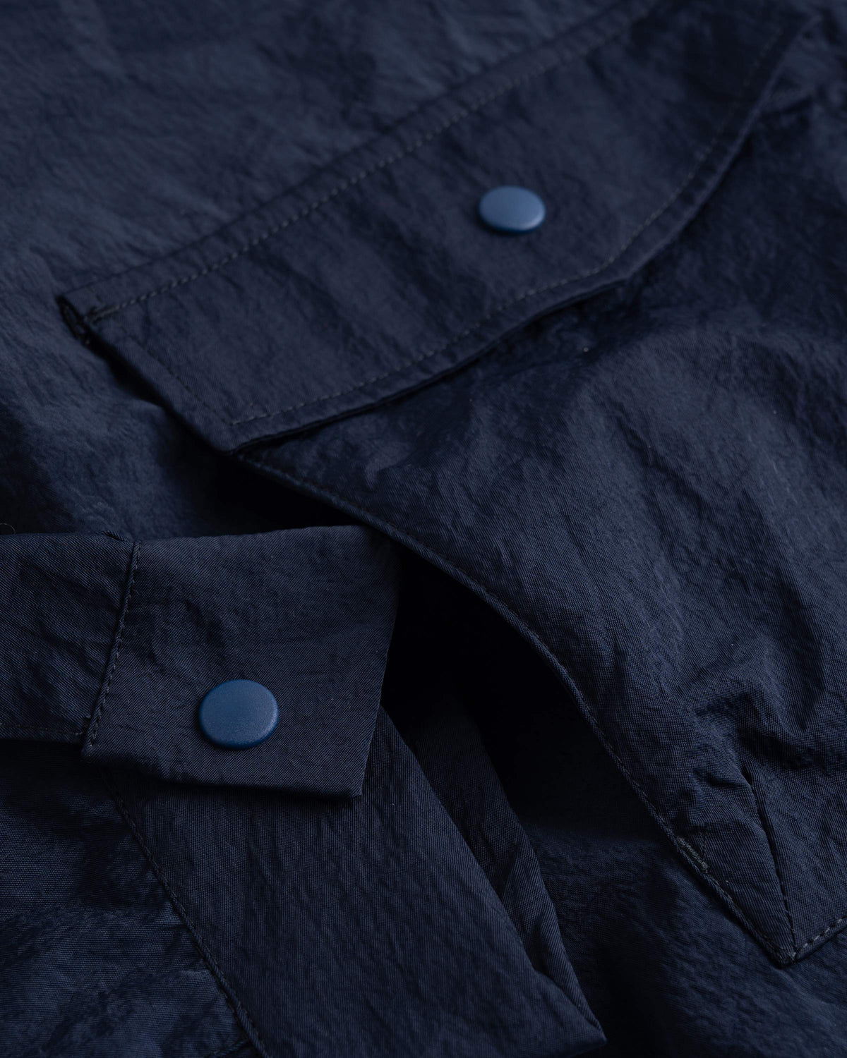 Boxy Swing Jacket - Grungy Japanese Nylon Twill - Deep Navy