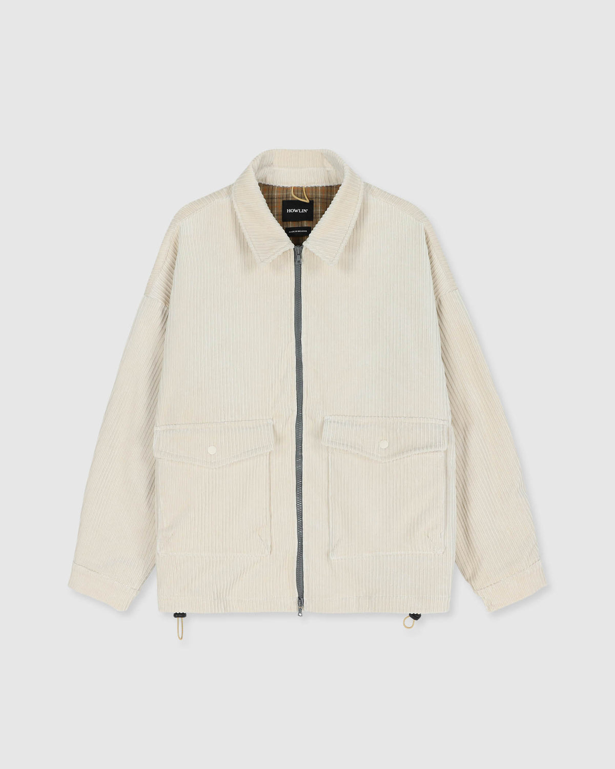 Boxy Swing Jacket - Corduroy Ecru