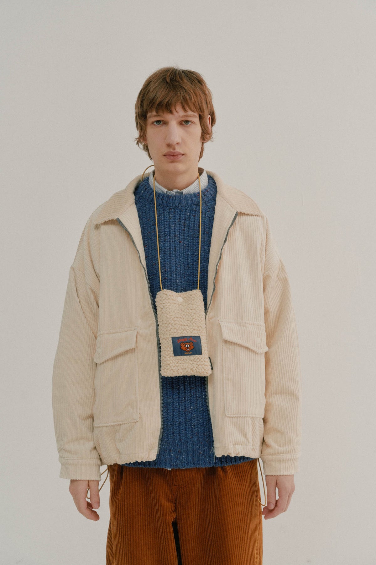 Boxy Swing Jacket - Corduroy Ecru