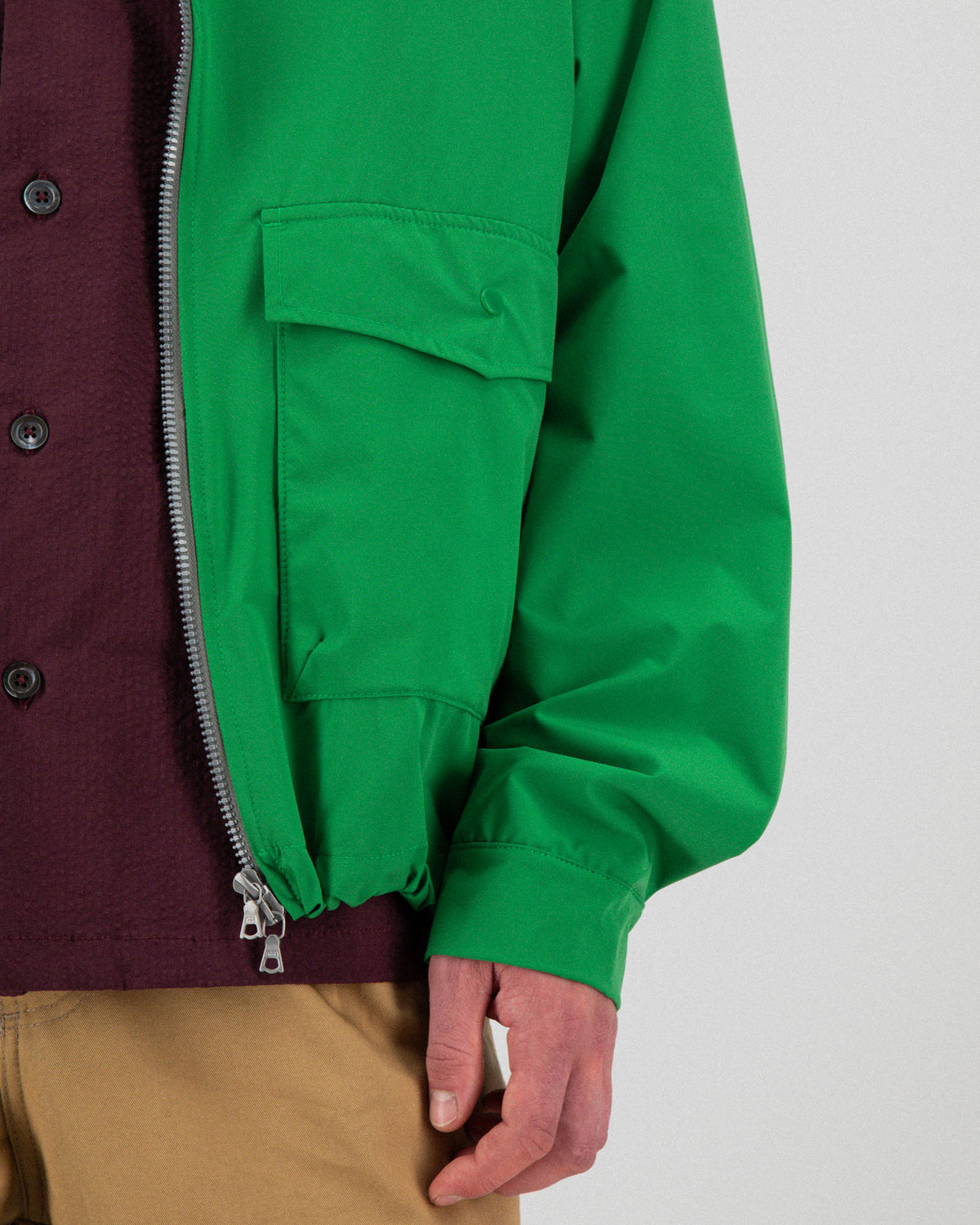 Boxy Swing Jacket - Eco Taffeta - Space Green