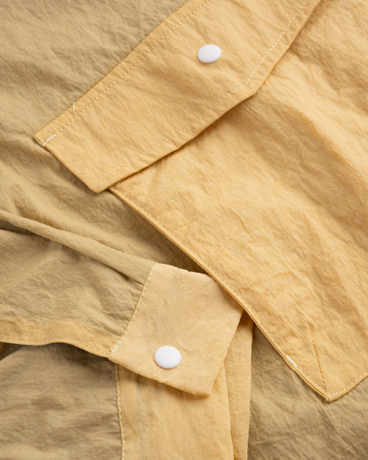 Boxy Swing Jacket - Grungy Japanese Nylon Twill - Yellow