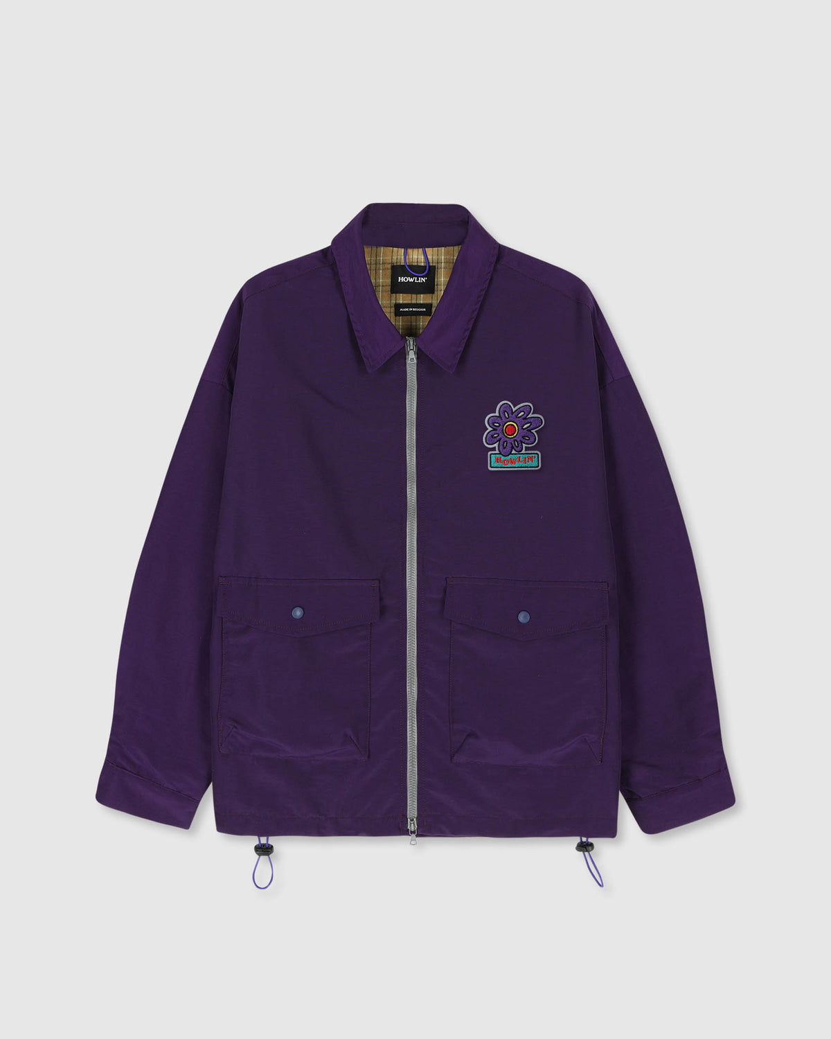 Boxy Swing Jacket - Howlin’ Flower Purple