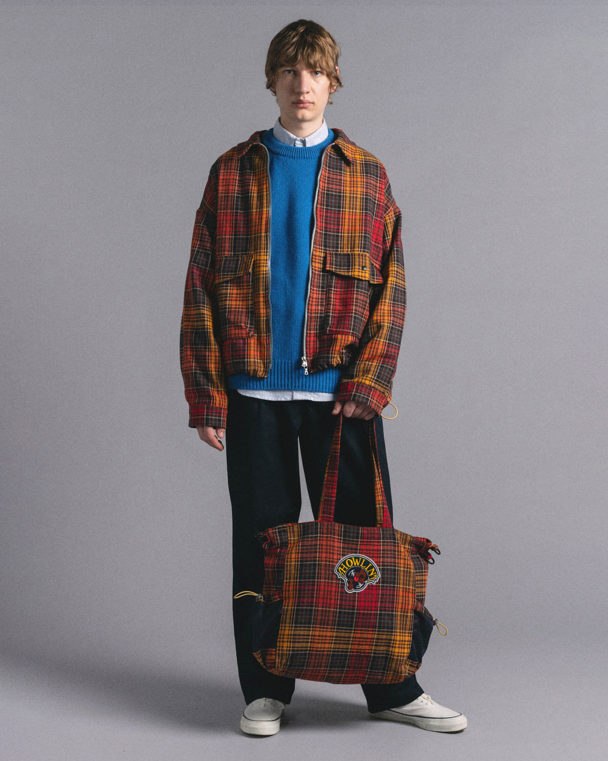 Boxy Swing Jacket - Japanese Twill Check - Spaced Up