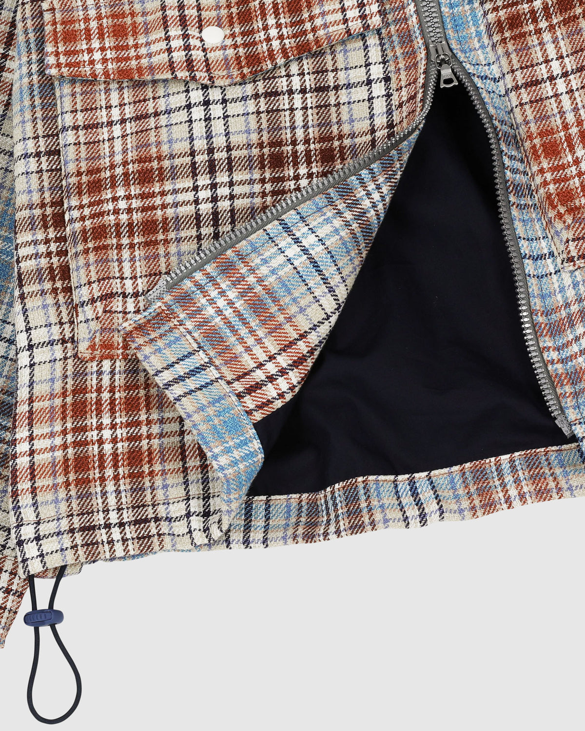 Boxy Swing Jacket For Women - Japanese Twill Check - Sand (Women)