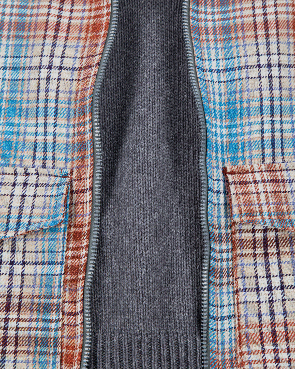Boxy Swing Jacket For Women - Japanese Twill Check - Sand (Women)
