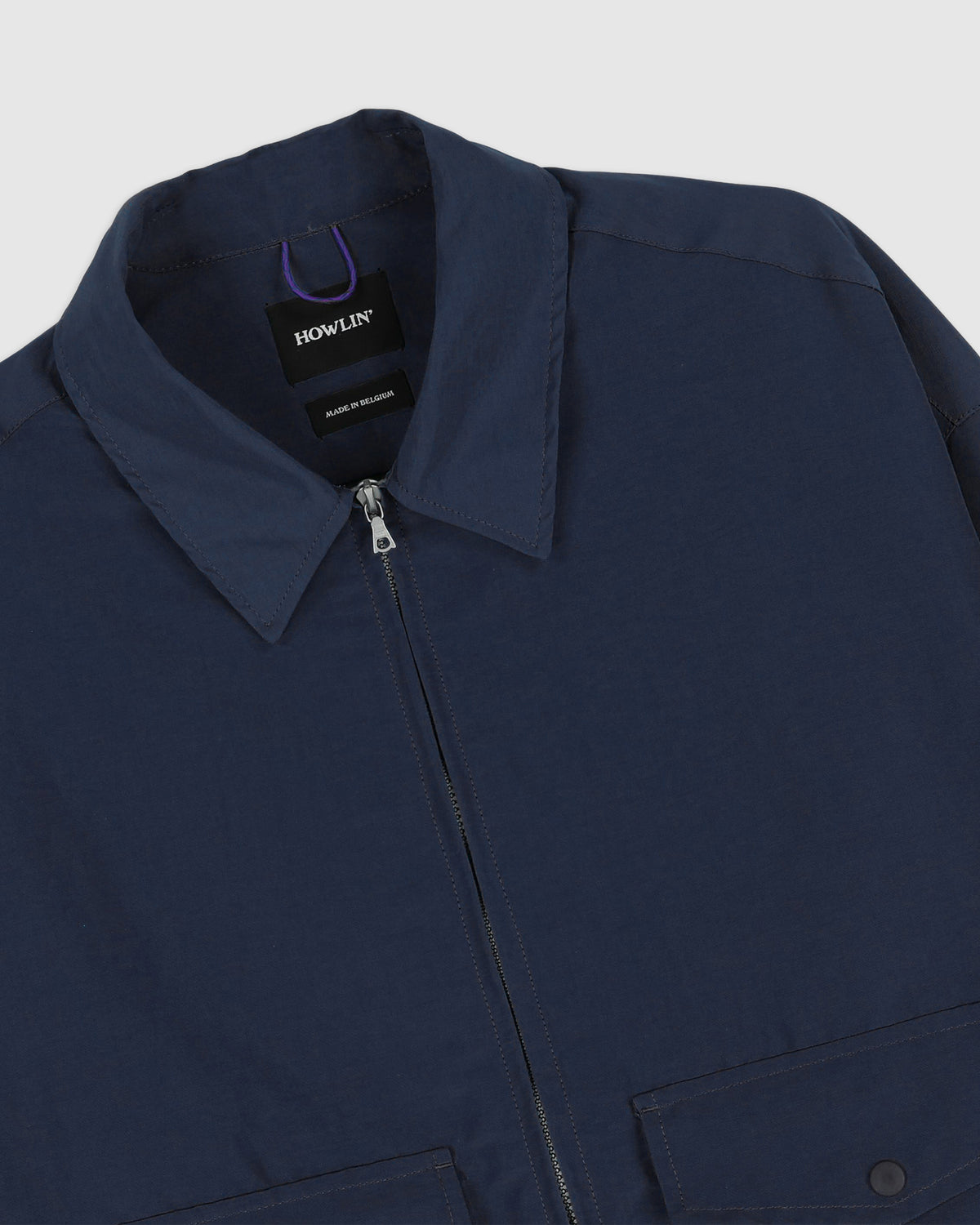 Boxy Swing Jacket - Water Repellent Nylon - Navy