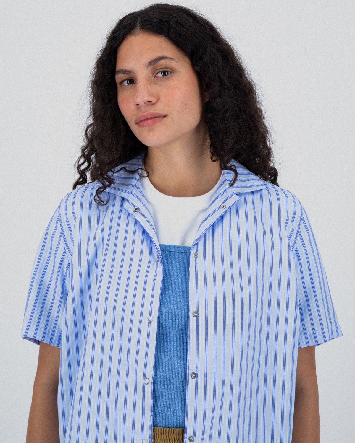 Cocktails For The Girls Shirt - Fine Stripes - Multi Blue (Women)