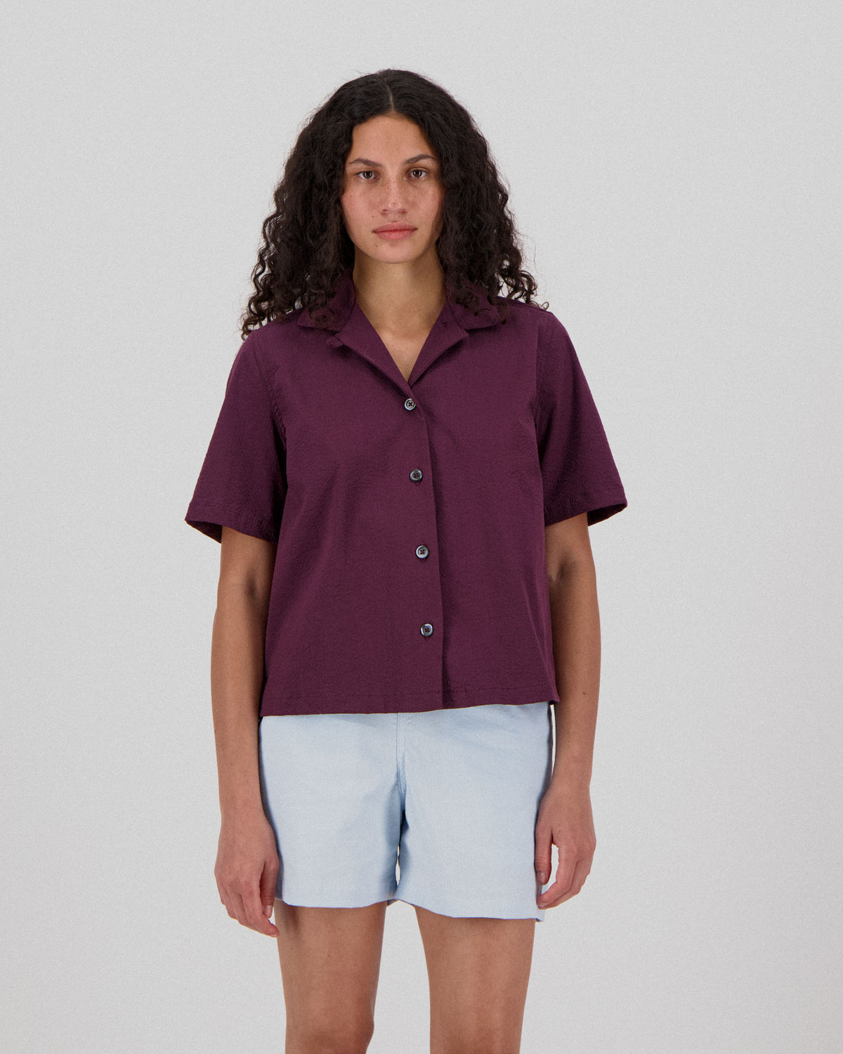 Cocktails For The Girls Shirt - Seersucker - Burgundy (Women)