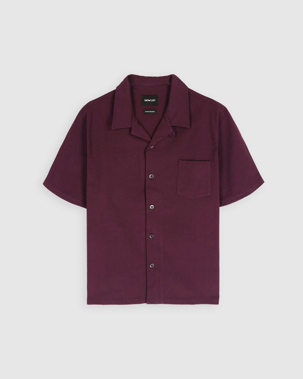 Cocktail Shirt - Seersucker - Burgundy