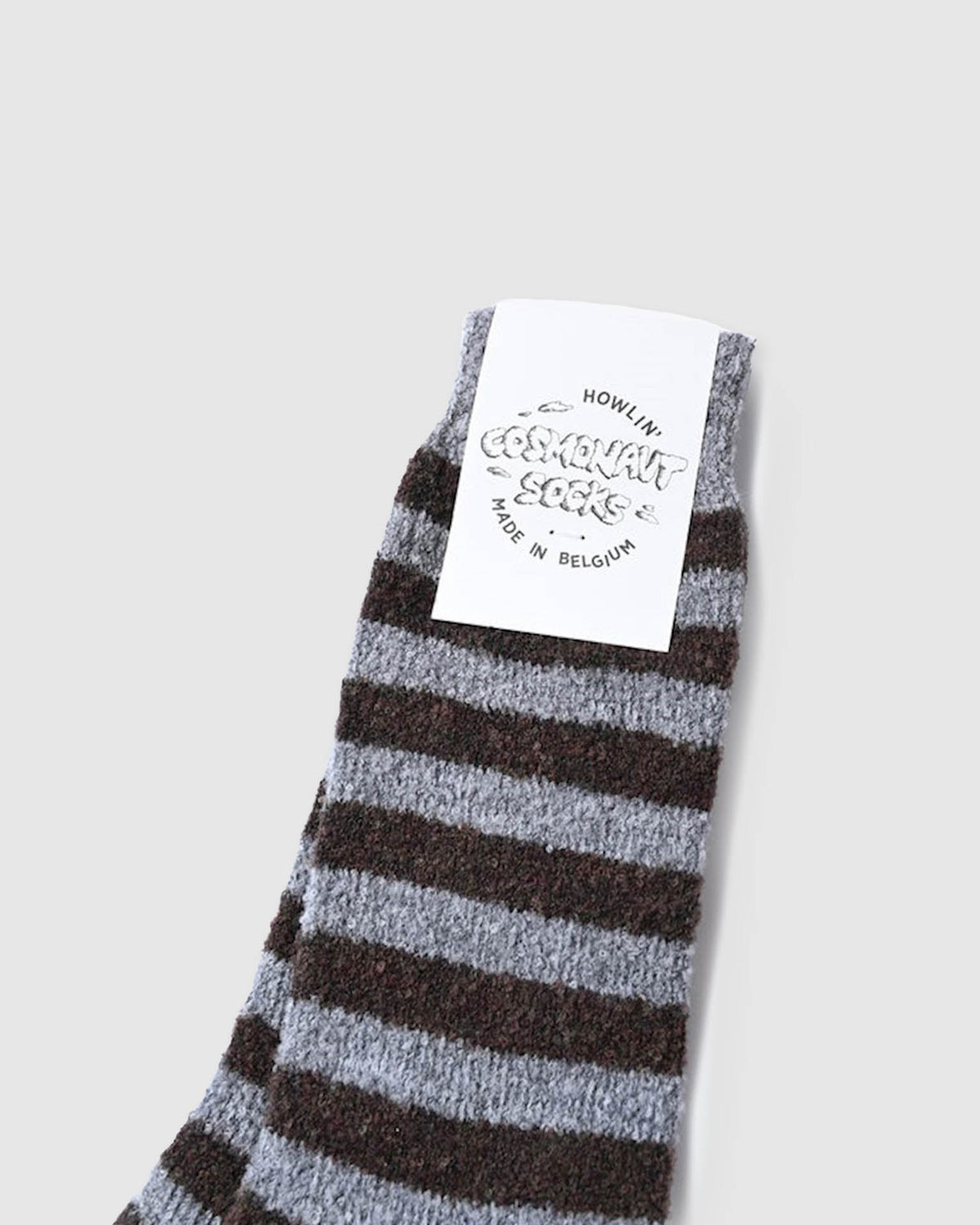 Cosmonaut Socks - Light Grey/brown