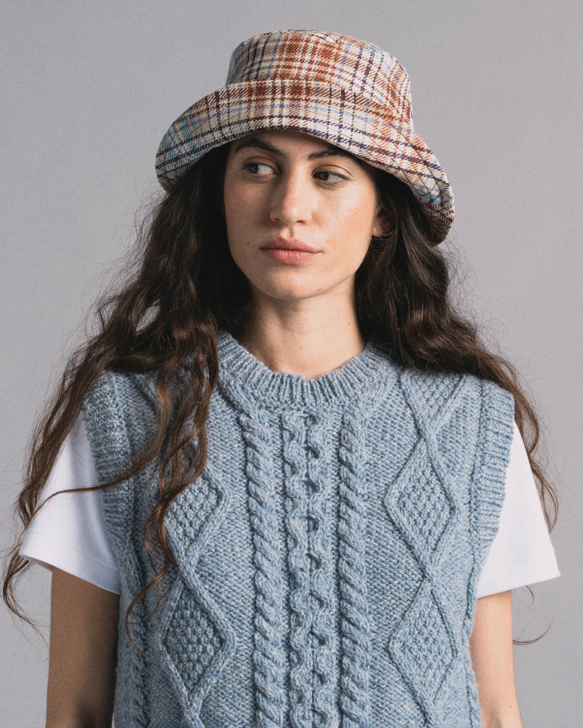 Dream On Dreamer Hat - Japanese Twill Check - Sand