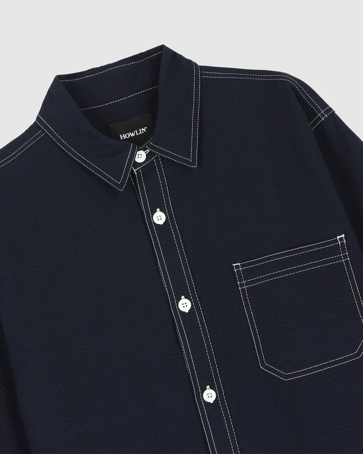 Everyday Shirt - Navy Seersucker