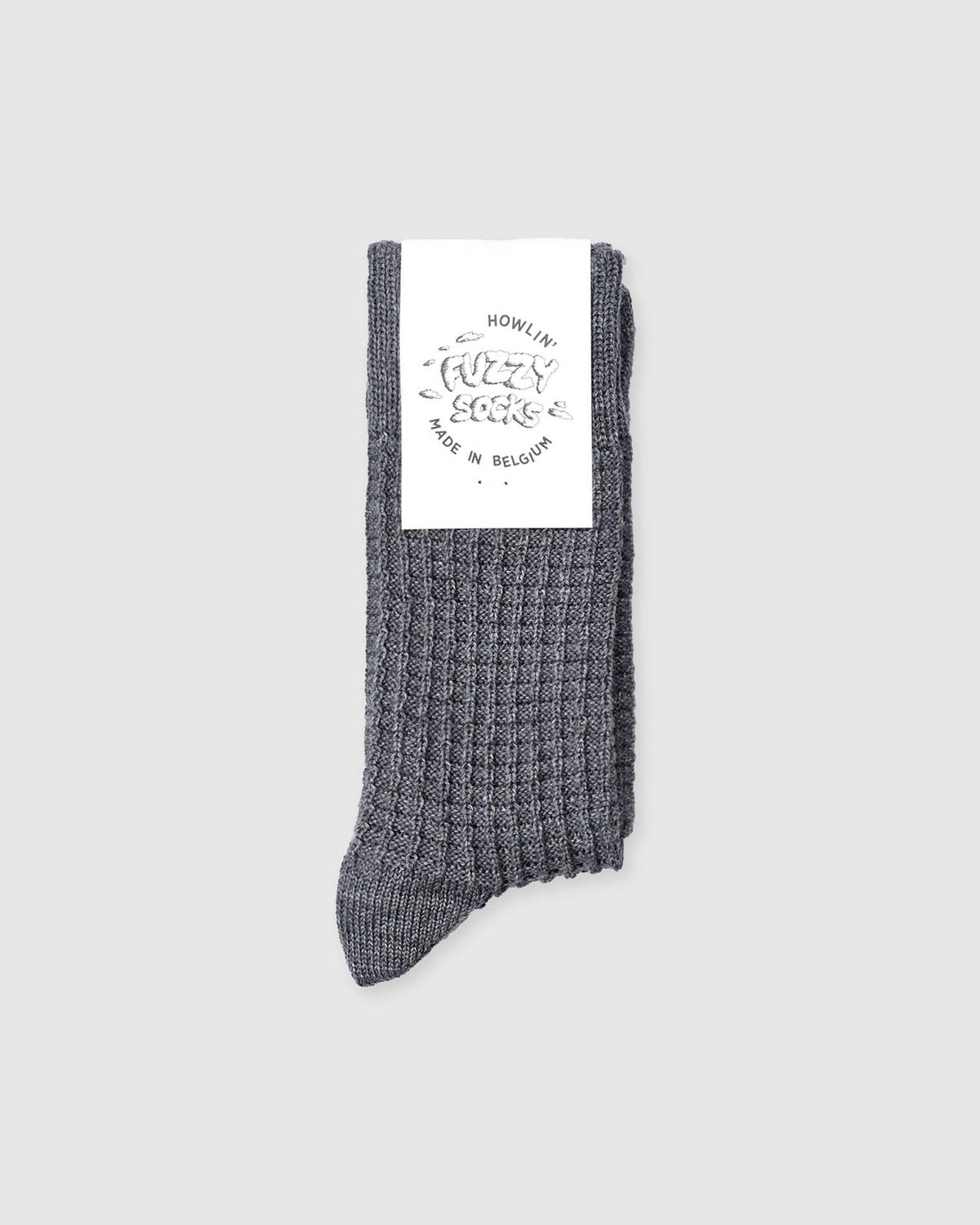 Fuzzy Waffle Socks - Grey