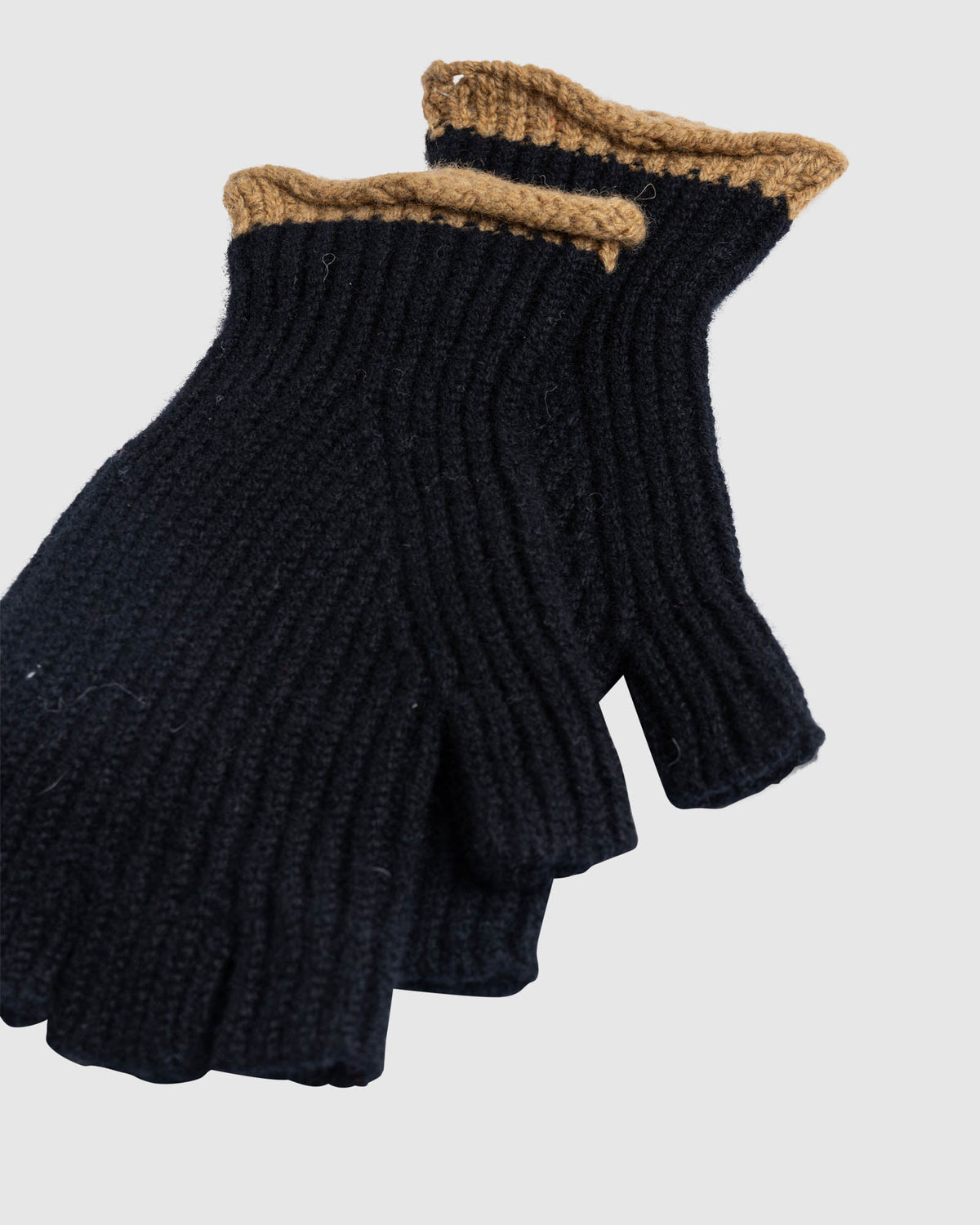Lost My Fingers Ribbed Gloves - Black