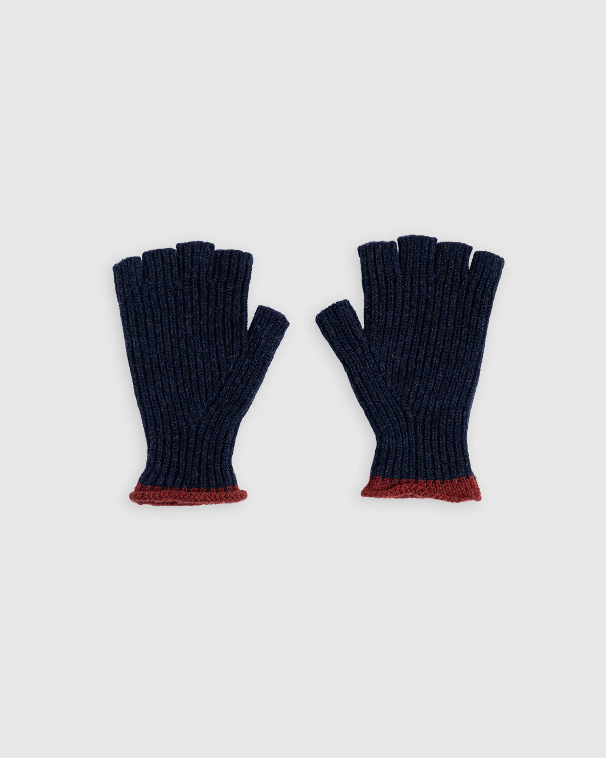 Lost My Fingers Ribbed Gloves - Indigo