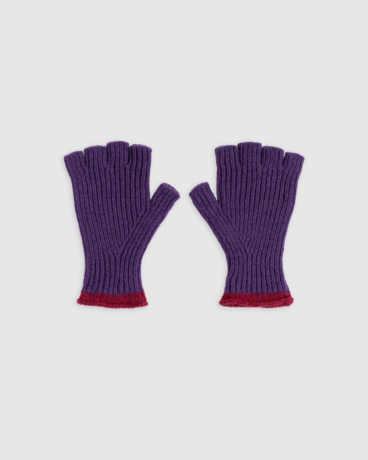Lost My Fingers Ribbed Gloves - Violet Dreams