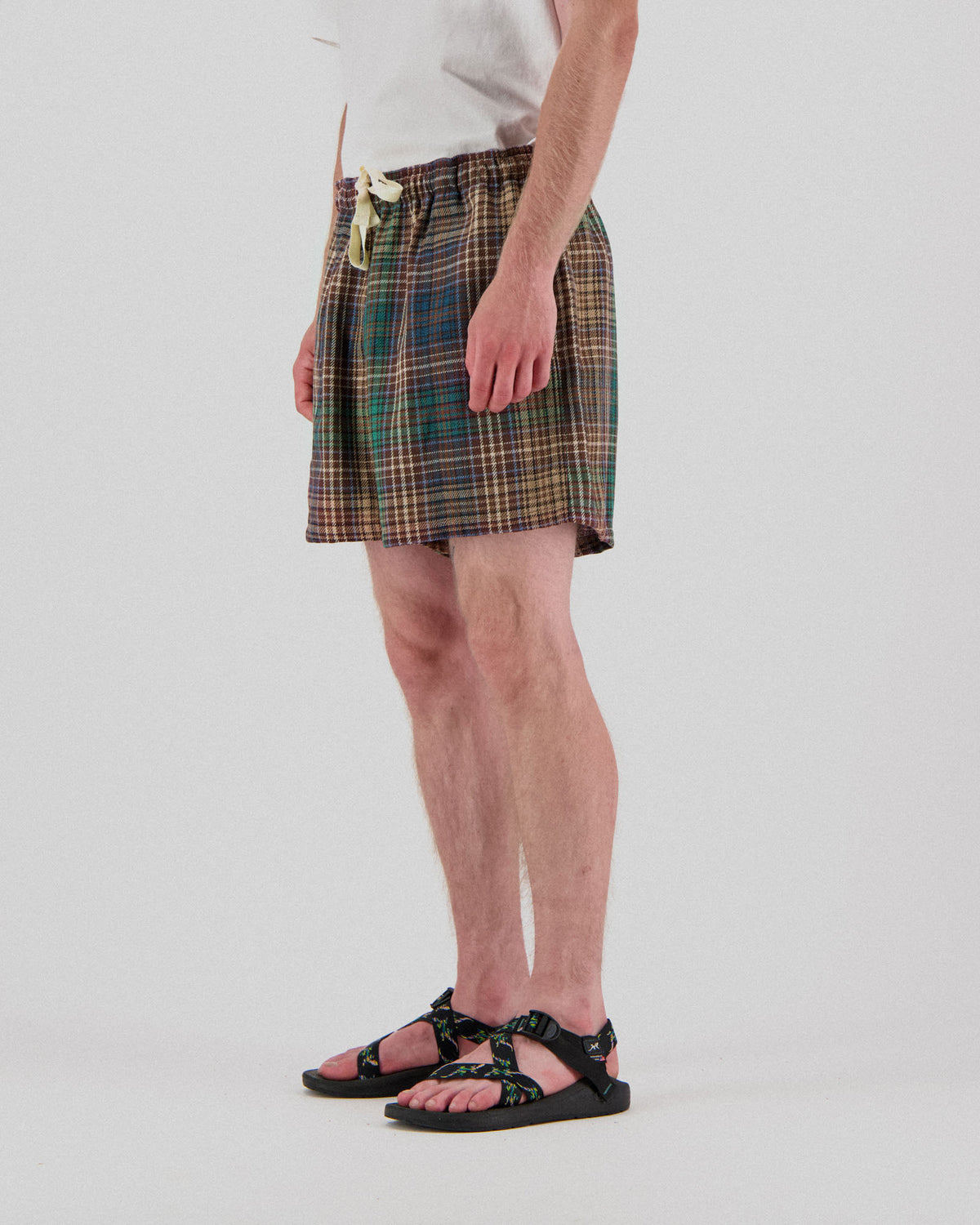 Magic Shorts - Japanese Twill Check - Brown