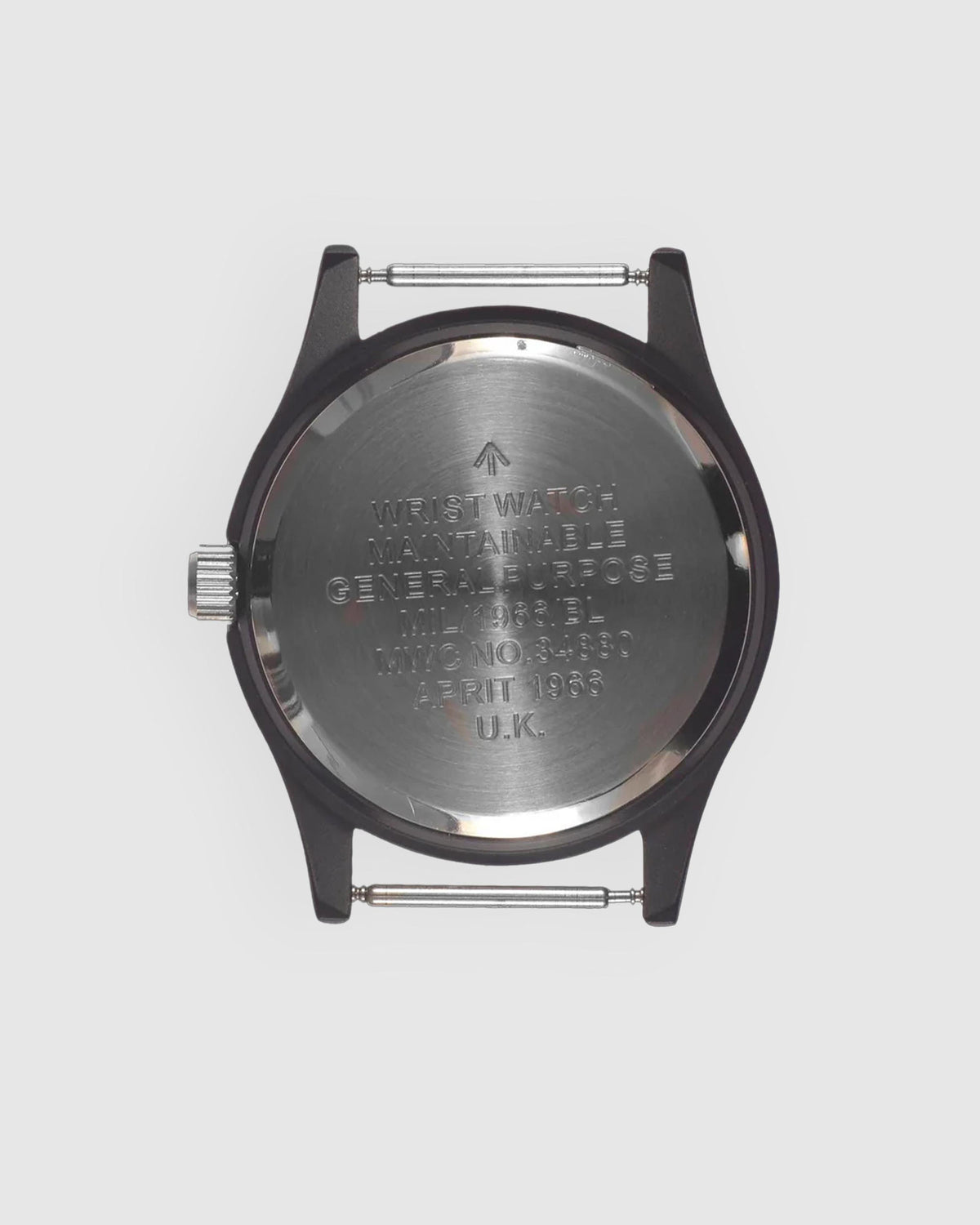 Classic 1960s/70s European Pattern Military Watch – Matt Black (Webbing Strap)