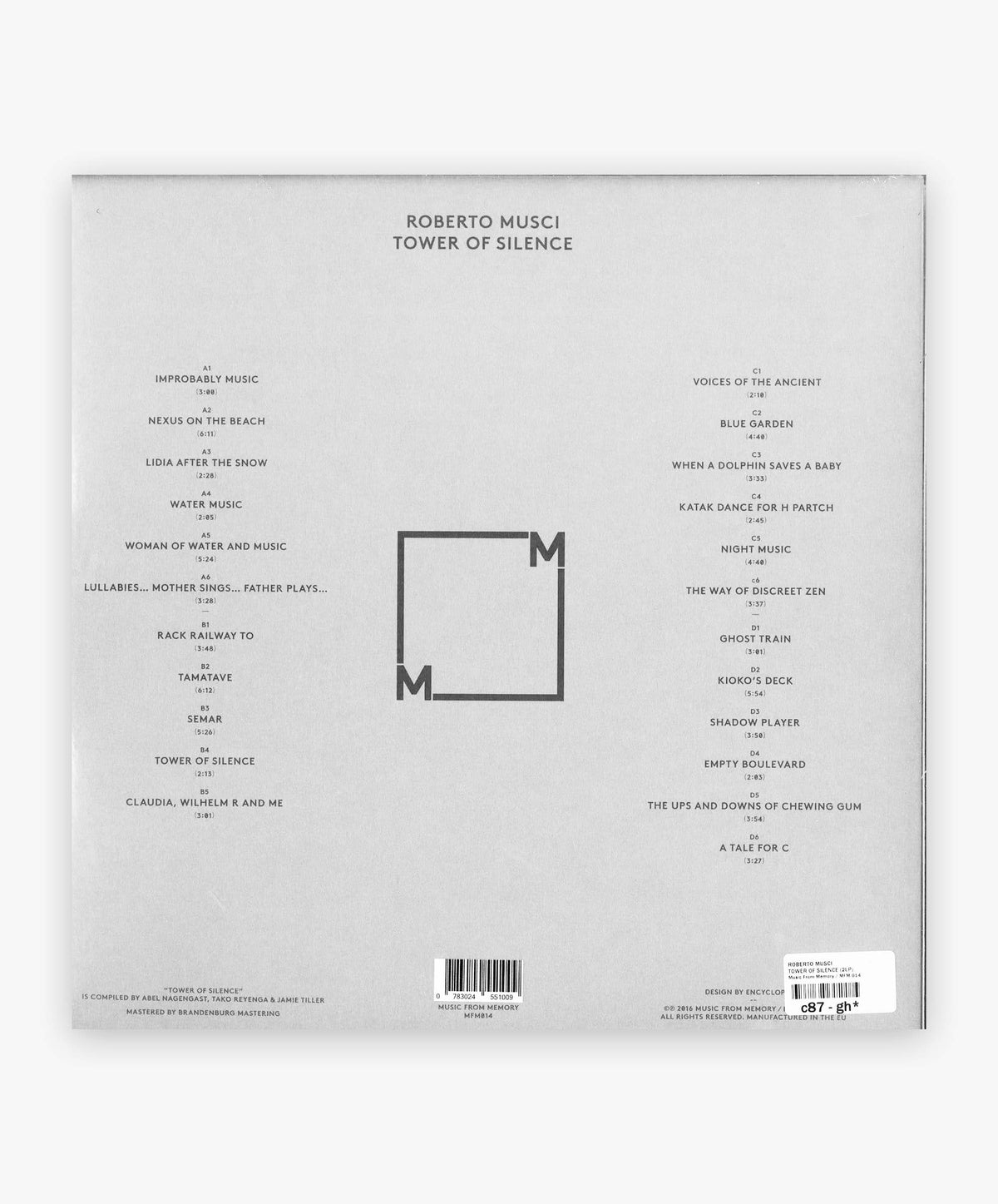 Roberto Musci - Tower Of Silence 2LP (2024 Represses)