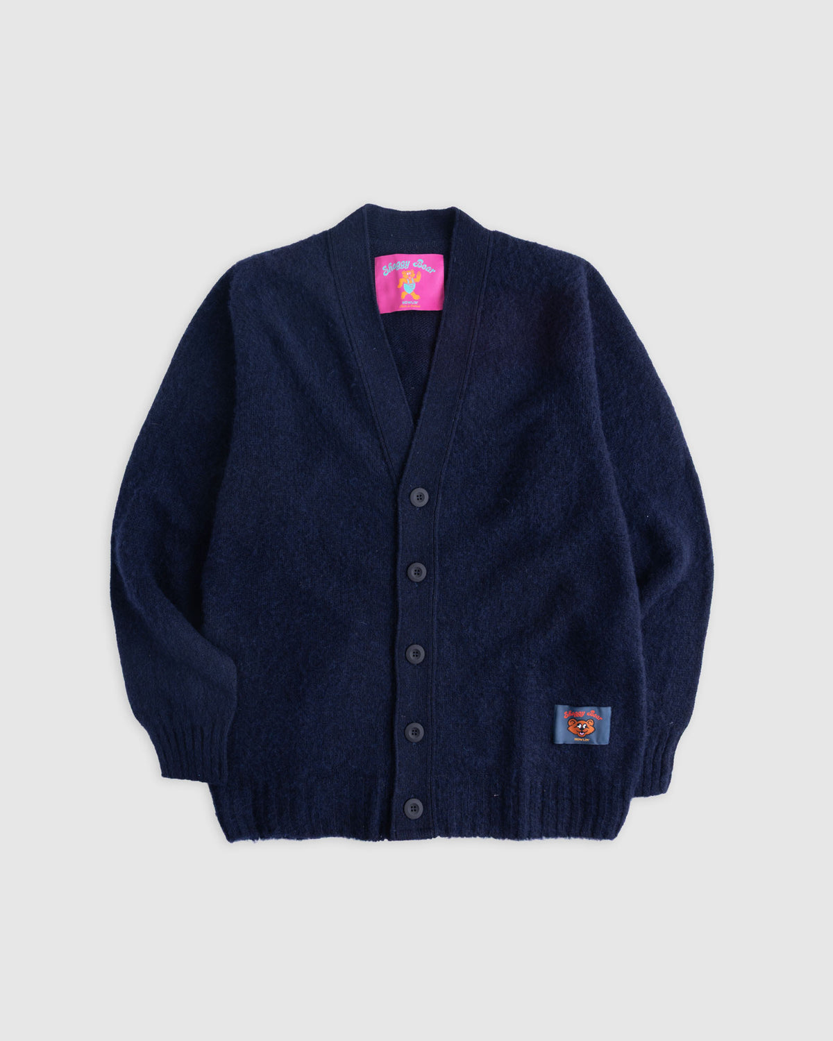 Shaggy Bear Cardigan - Navy