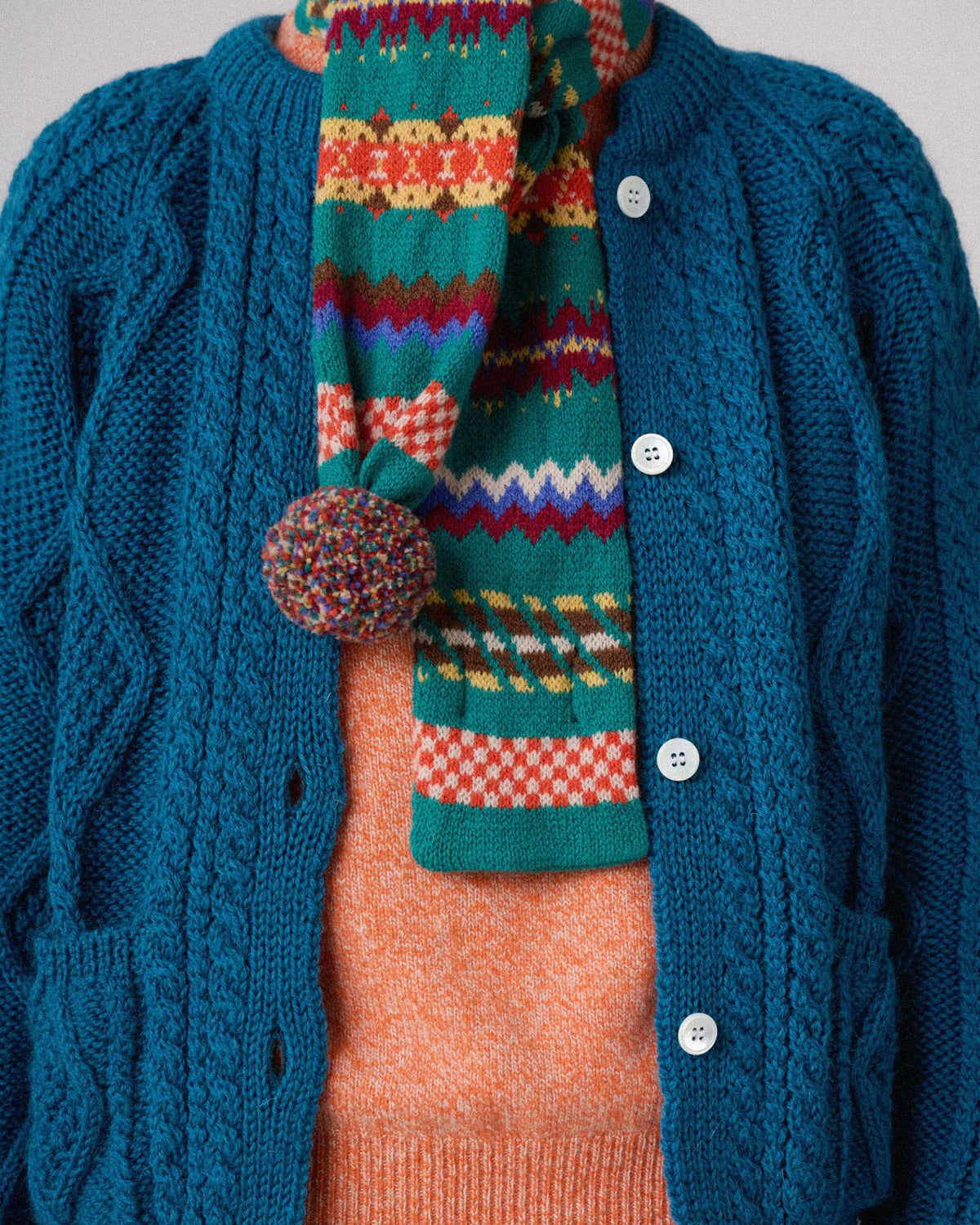 Small Woolen Wonder Scarf - Strange Green