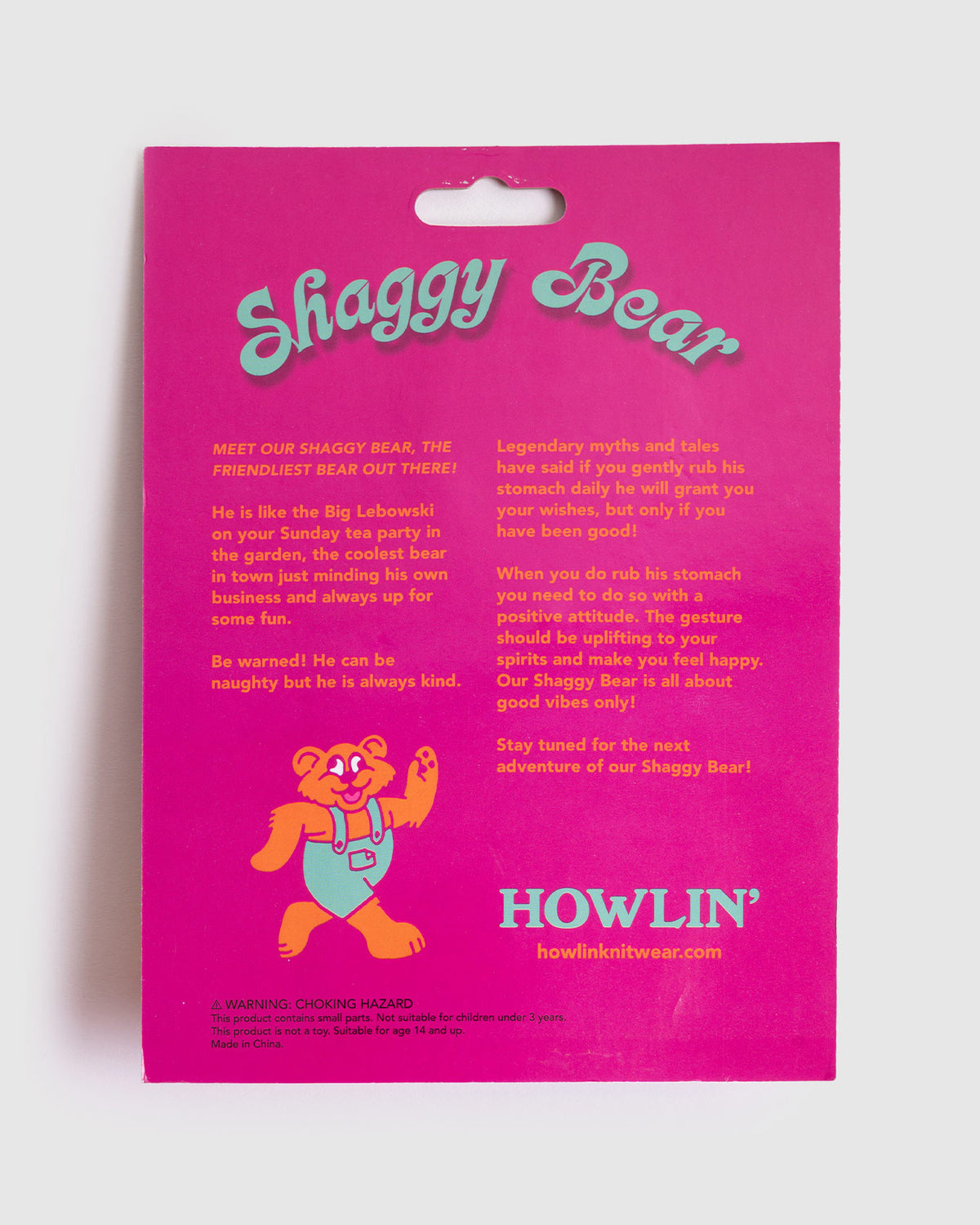 Shaggy Bear Keychain - Orange *Limited edition