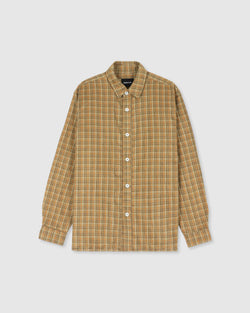 Afterthoughts Shirt - Brushed Japanese Cotton Check Camel