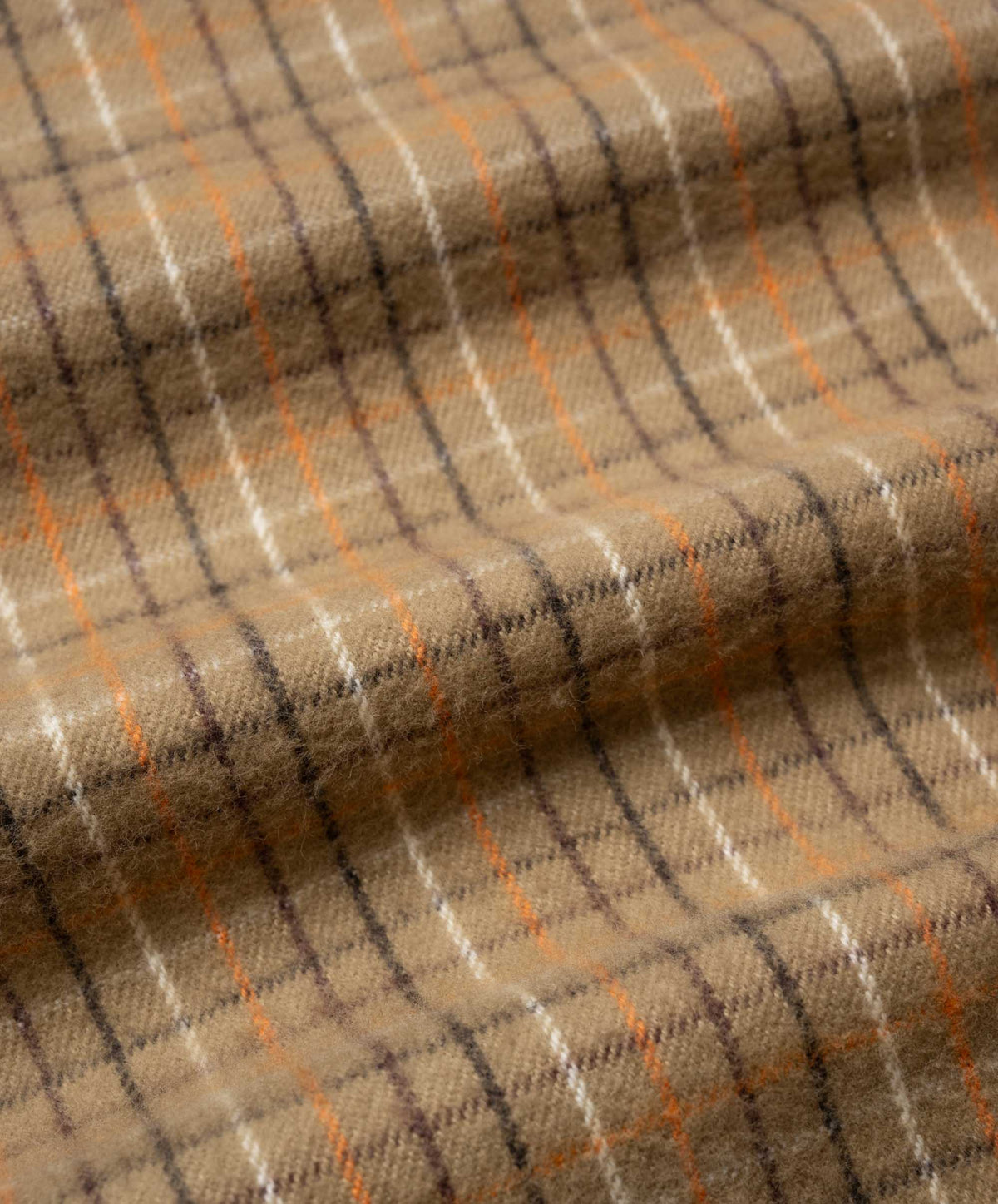 Afterthoughts Shirt - Brushed Japanese Cotton Check Camel