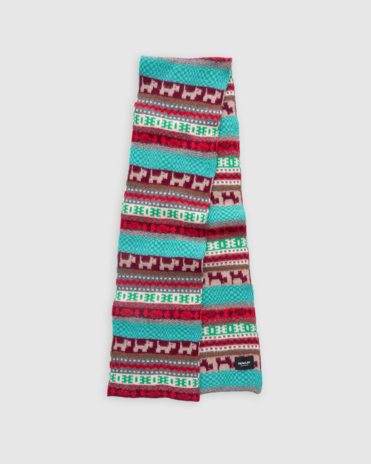 Dog And Candy Scarf - Wine