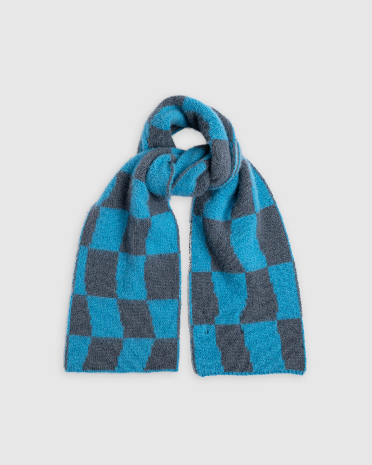 Mini Checkerboard Scarf - Aquamarine