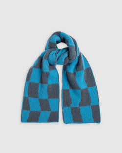 Mini Checkerboard Scarf - Aquamarine