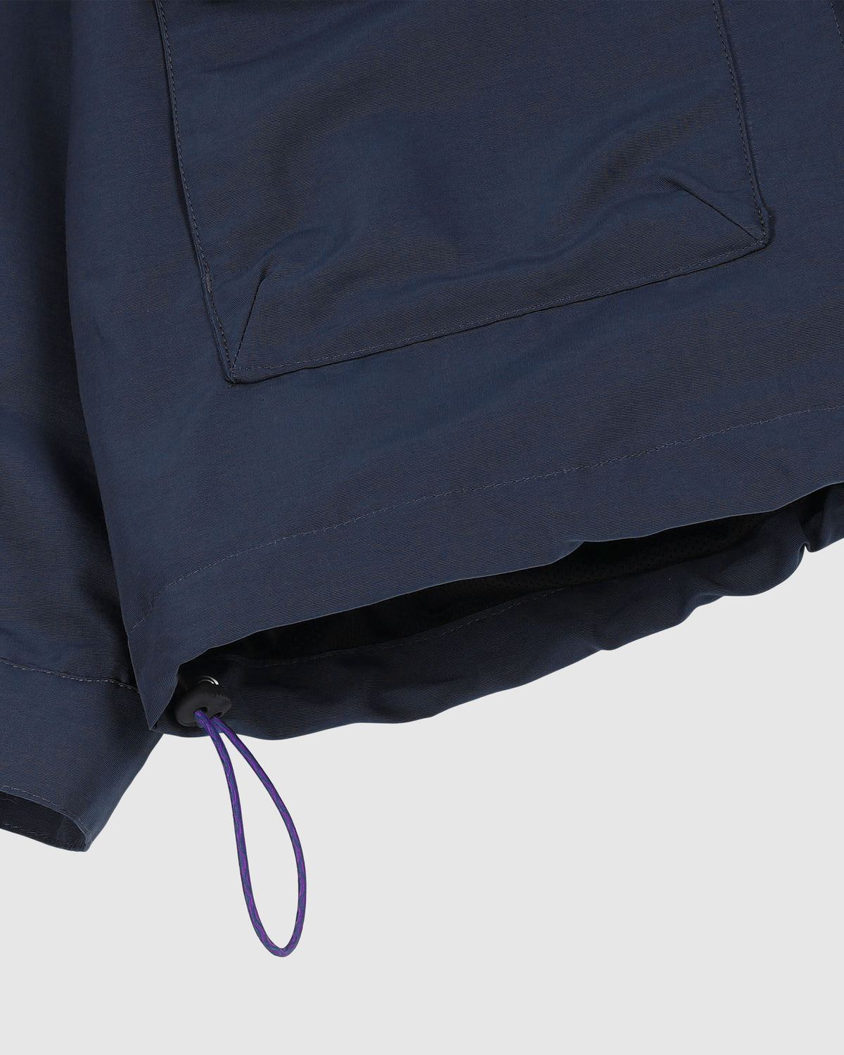 Boxy Swing Jacket - Water Repellent Nylon - Navy
