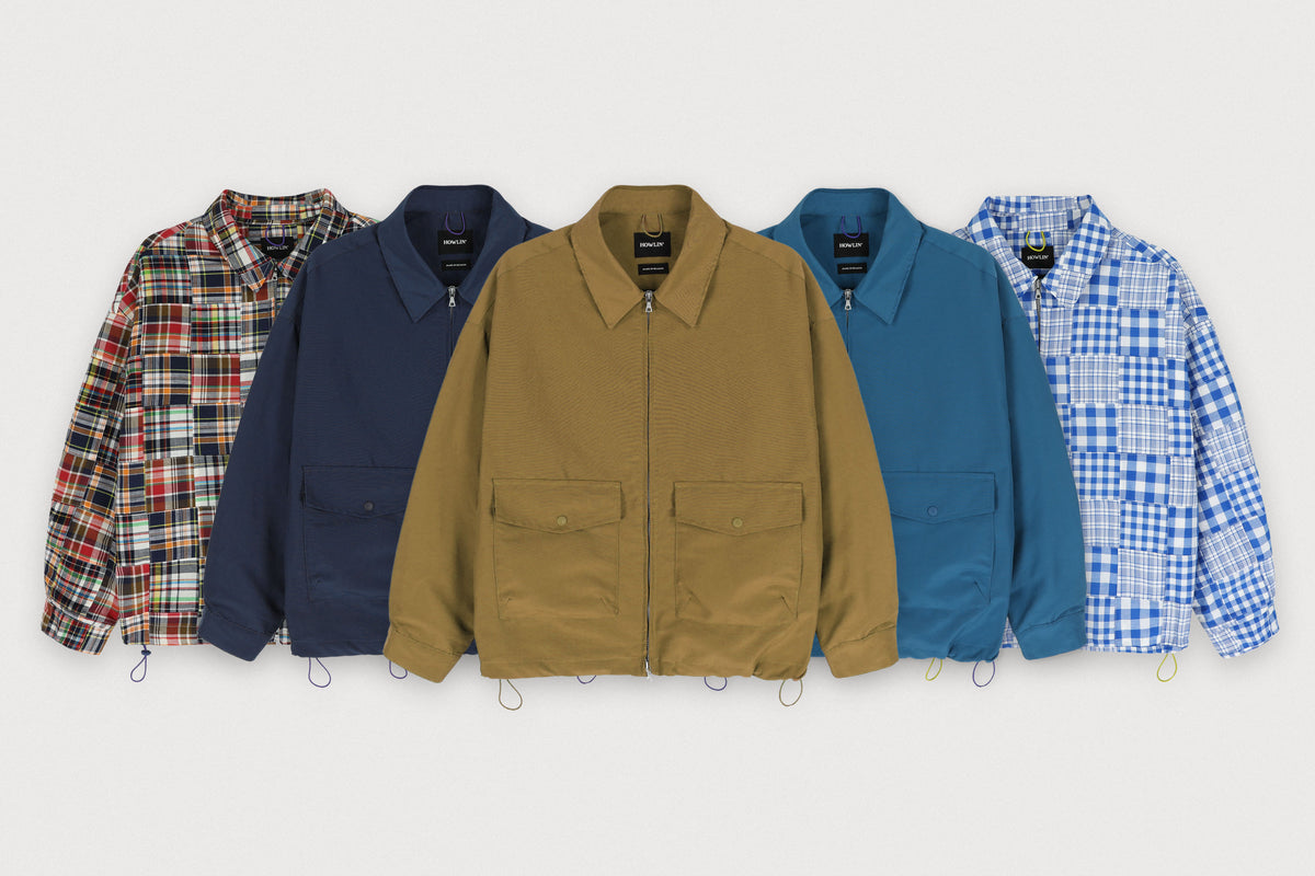 Boxy Swing Jacket - Khaki Water Repellent Nylon