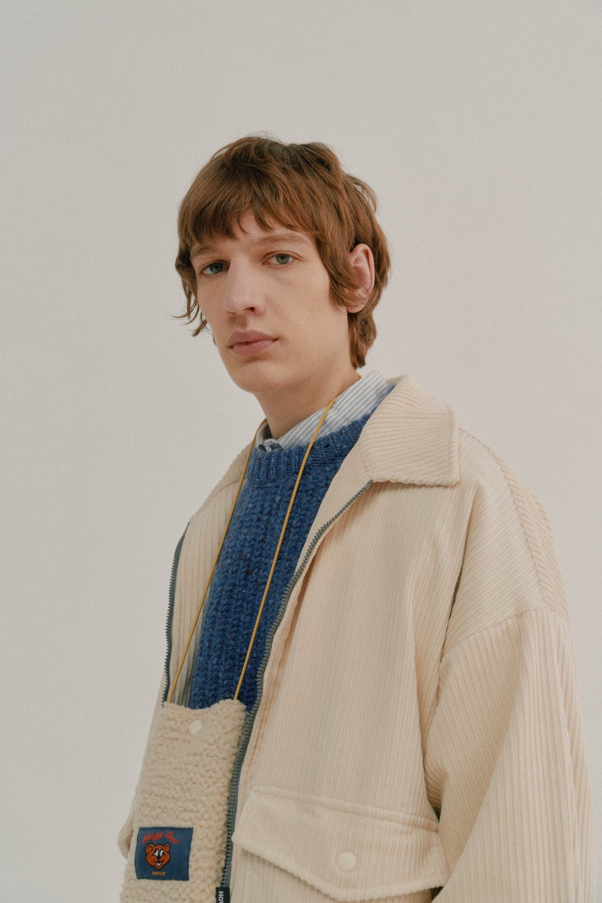 Boxy Swing Jacket - Corduroy Ecru