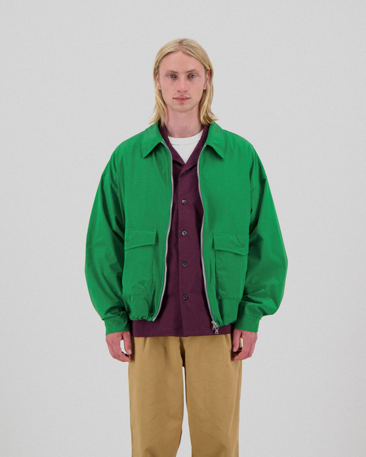 Boxy Swing Jacket - Eco Taffeta - Space Green