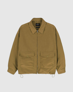 Boxy Swing Jacket - Khaki Water Repellent Nylon