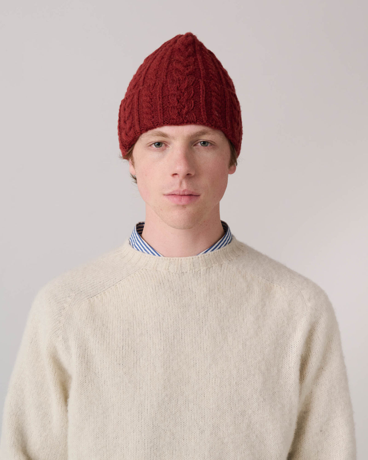 Cable Festival Hat - Rusty