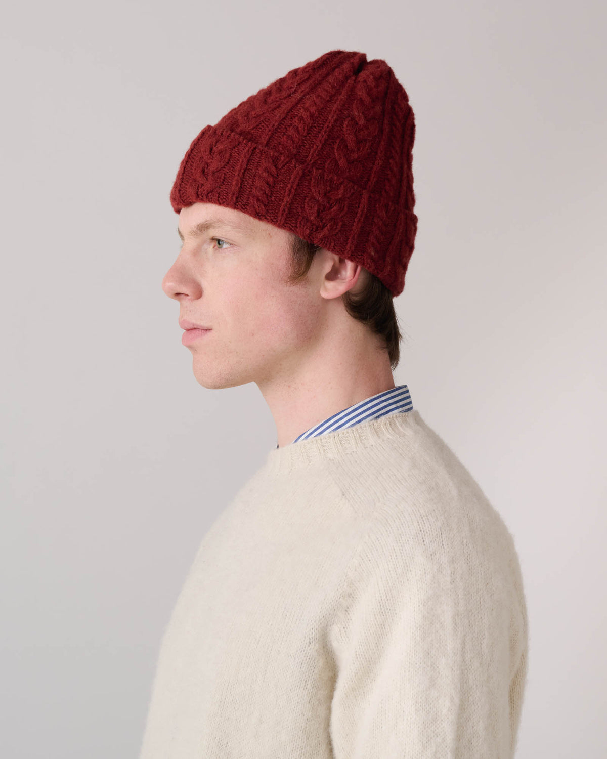 Cable Festival Hat - Rusty