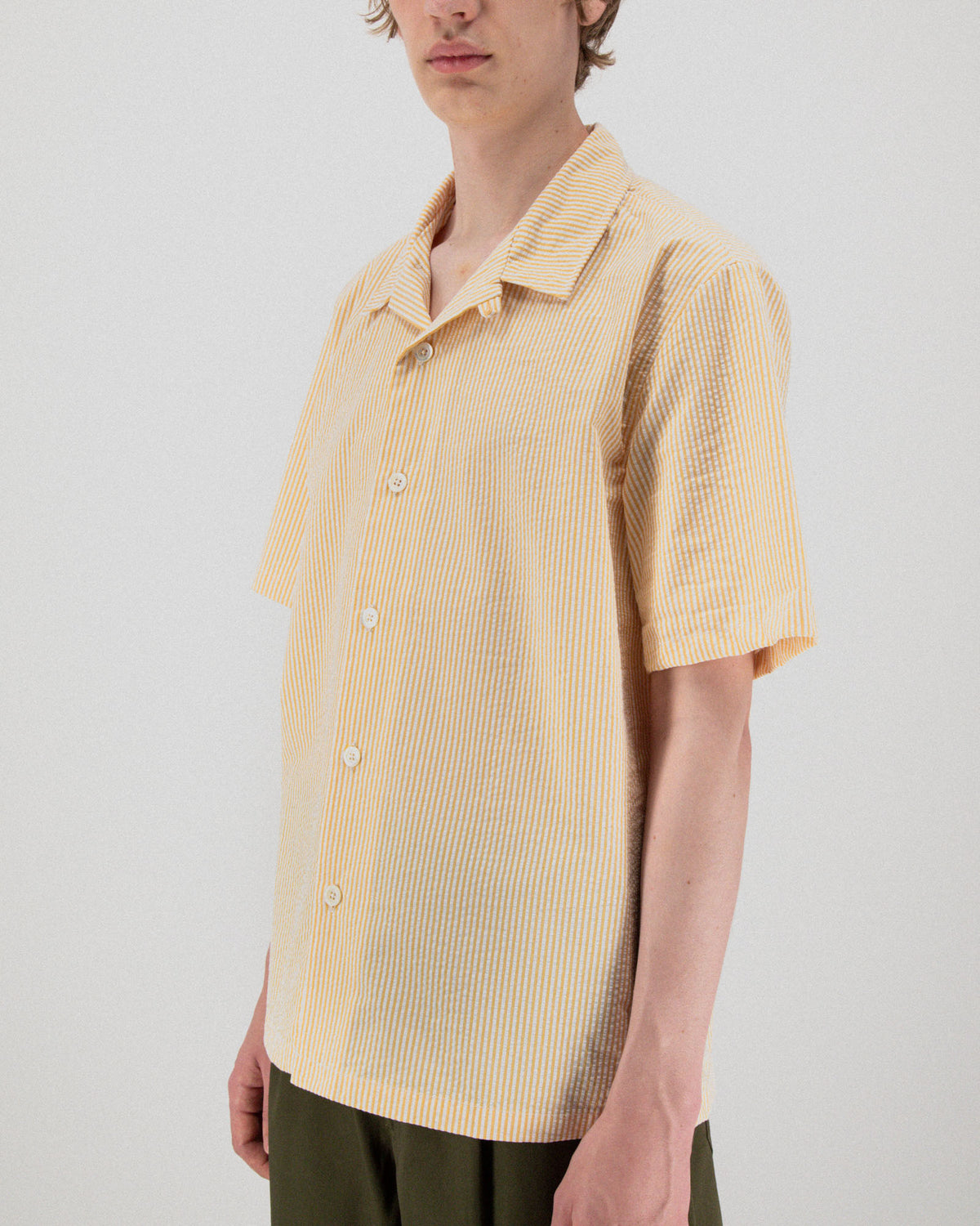 Cocktail D’Amore Shirt - Seersucker Stripes - Butter In The Sun